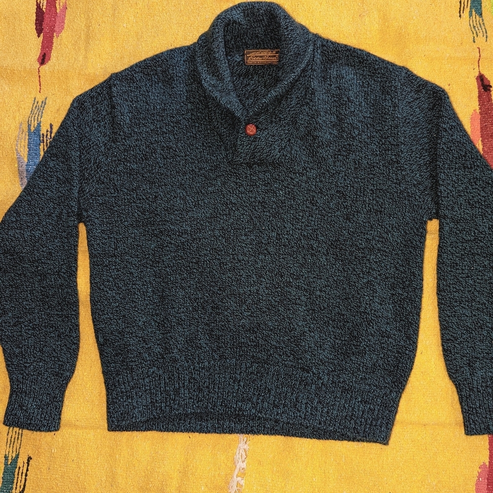 Eddie Bauer Vintage Wool Cardigan (Teal)
